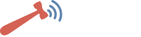 Logotipo de Remotes.com.py, un martillo emitiendo ondas WiFi